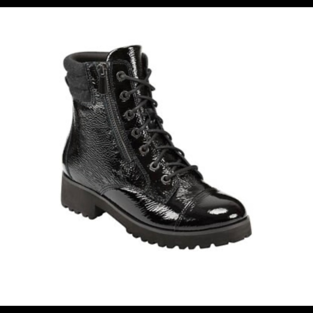 Waterproof Patten leather combat boots
